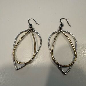 Lucky Brand Two-Tone Teardrop Dangle Earrings - Gold & Silver